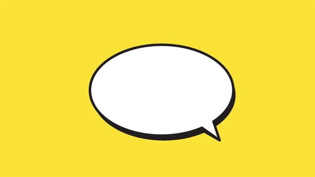Comic style chat bubbles with various shapes, perfect for writing information or messages. Bubble chat animation with isolated background.