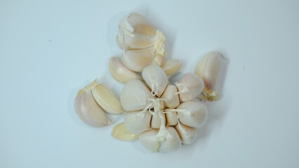 large clove garlic, Large cloves of garlic can be used to cook or decorate food. This image can be used as a background.