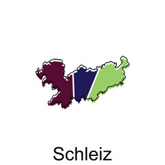 map of Schleiz City. vector map of the German Country. Vector illustration design template