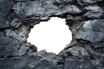 Round hole in a stone background