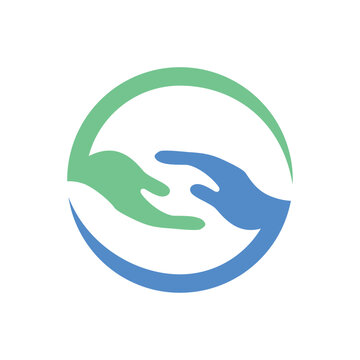 holding hands vector logo