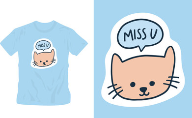 cool colorful children happy sticker trendy design t shirt design editable template