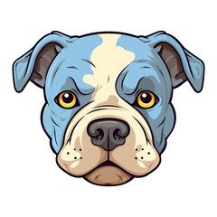 american pit bull Portrait, Dog Sticker Clipart, Dog Lover design, Sticker Illustration Sublimation.