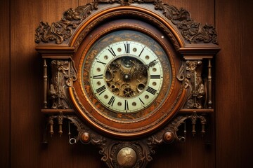 Fototapeta na wymiar Antique wall clock in an old house