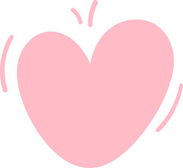 Cute heart doodle element 