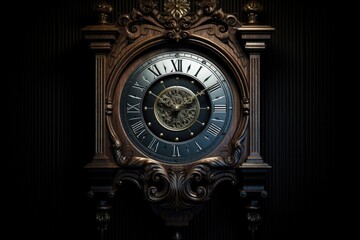 Antique wall clock in an old house - Powered by Adobe