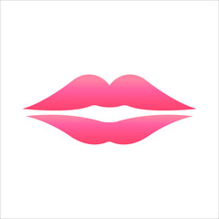 Beauty lips icon vector isolated on white. lip icon. sign design