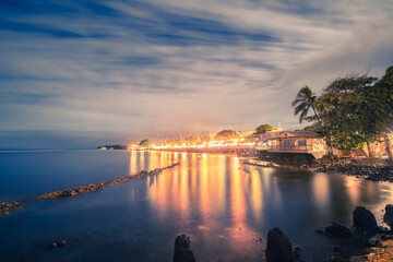 The city of Lahaina in Maui Hawaii before the wildfires.