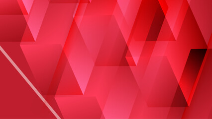 Obraz premium Geometry abstract background with gradient red shapes
