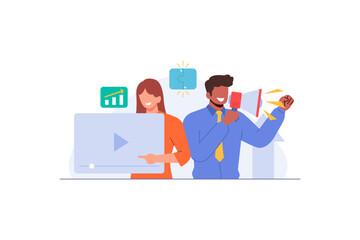 cooperation marketing illustration