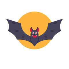 bat cartoon illustration icon