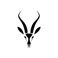 gazelle head vector logo