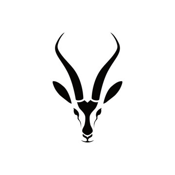 gazelle head vector logo