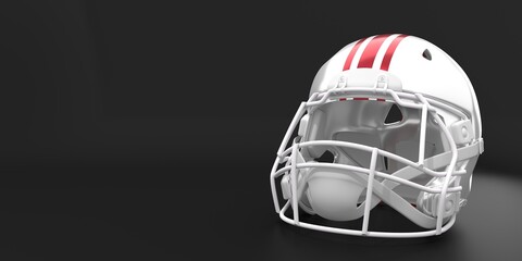 American footbal helmet with New York Giants team colors. Template for presentation or infographics. 3D render