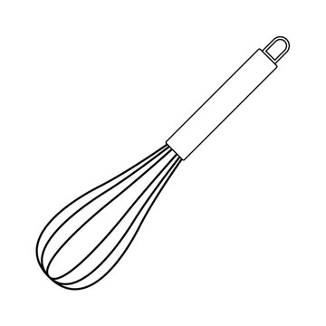 recommend clip art: Whisk Outline Icon Illustration on White Background