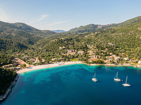 Aerial view of Paralia Mikros Gialos