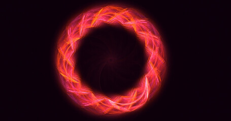 3D rendering abstract round hole light background