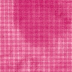 A grange watercolor background in Pacific Pink shades with gingham pattern.