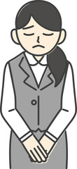 Fototapeta premium 謝罪する女性