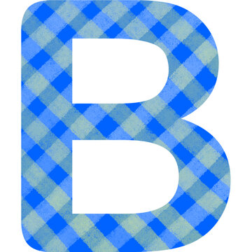 Plaid alphabet