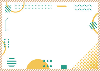 レトロ幾何学フレーム