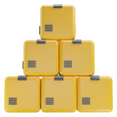 3d box icon with isolated white
