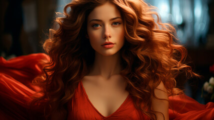 Fototapeta premium portrait of beautiful woman