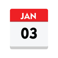 03 january icon with white background