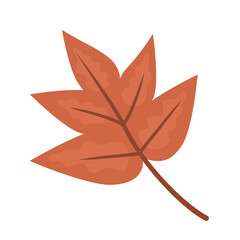 Cartoon clipart autumn leaves. Flat leaf icon silhouette.