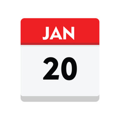20 january icon with white background