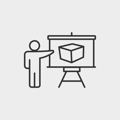 project management vector icon illustration sign. Business organisation icon for web and mobile app