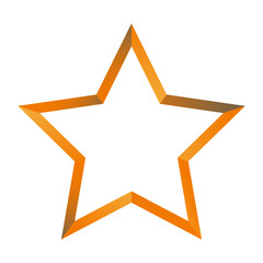 Outline of a star on a white background. Design, symbol, vector icon.