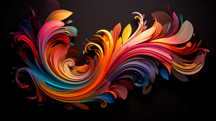 vector, design, illustration, fire, pattern, tribal, art, floral, tattoo, flower, swirl, color, ornament, decoration, bird, phoenix, wallpaper, flames, orange, shape, flame, Generated by AI