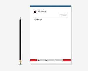 Creative and Clean Letterhead. Corporate modern Letterhead design.