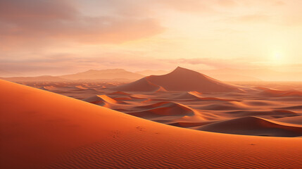 Fototapeta na wymiar desert sand dunes.Generative Ai