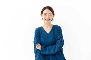 笑顔の女性　ポートレート