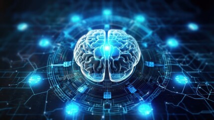 Human brain digital light electrical activity flashes.
