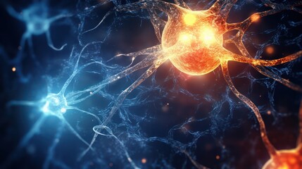 Neurons brain cell medical background