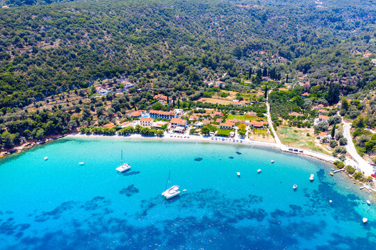 Beautiful Kerveli beach on Samos island, Greece