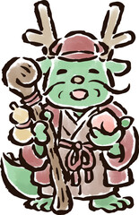 辰（龍）の七福神　寿老人