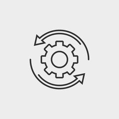 project management vector icon illustration sign. Business organisation icon for web and mobile app