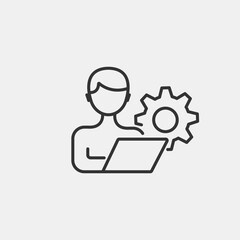 project management vector icon illustration sign. Business organisation icon for web and mobile app