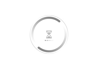 loading waiting hourglass icon in circle vector illustration
