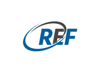 REF letter creative modern elegant swoosh logo design