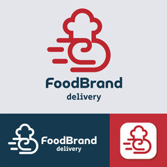 Letter C Food Fast Delivery Logo Design