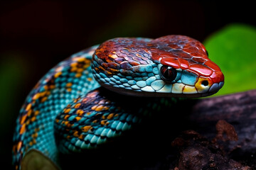 Obraz premium snake on a tree. 