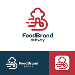 Letter A Food Fast Delivery Logo Design