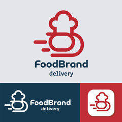 Letter O Food Fast Delivery Logo Design
