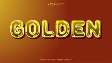 golden text effect full editable luxury and elegant style vector illustration