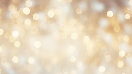 Fototapeta Abstract cream background with blurry festival lights and outdoor celebration bokeh obraz